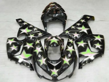 Shop 2005-2006 Kawasaki ZX6R Motorcycle Fairings - Black Green Star Canada