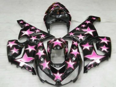 Shop 2005-2006 Kawasaki ZX6R Motorcycle Fairings - Black Pink Star Canada