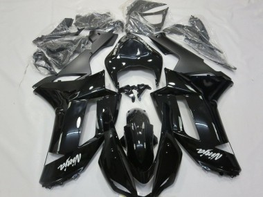 Shop 2007-2008 Kawasaki ZX6R Motorcycle Fairings - Glossy Black Matte Black White Decals Canada