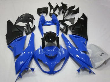 Shop 2007-2008 Kawasaki ZX6R Motorcycle Fairings - Blue Black Matte Black Canada