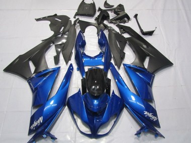 Shop 2007-2008 Kawasaki ZX6R Motorcycle Fairings - Blue Matte Black White Canada