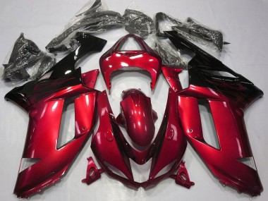 Shop 2007-2008 Kawasaki ZX6R Motorcycle Fairings - Candy Red Black Canada
