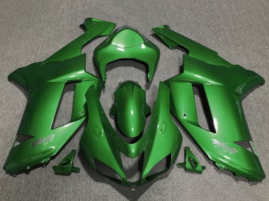 Shop 2007-2008 Kawasaki ZX6R Motorcycle Fairings - Green Chrome Canada