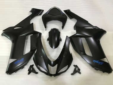 Shop 2007-2008 Kawasaki ZX6R Motorcycle Fairings - Matte Black Blue Ninja Canada