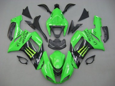 Shop 2007-2008 Kawasaki ZX6R Motorcycle Fairings - Green Black Monster Energy Canada