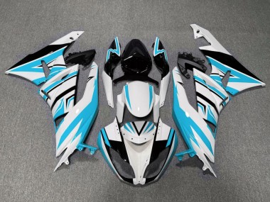 Shop 2009-2012 Kawasaki ZX6R Motorcycle Fairings - White Light Blue Black Canada