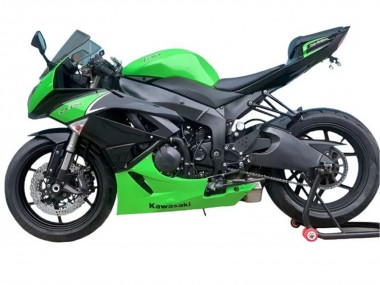 Shop 2009-2012 Kawasaki ZX6R Motorcycle Fairings - Green Matte Black Canada