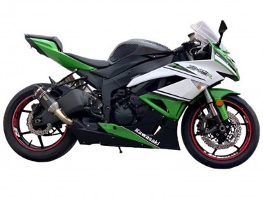 Shop 2009-2012 Kawasaki ZX6R Motorcycle Fairings - White Green Black Canada