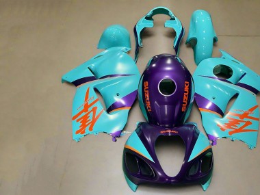 Shop 1996-2007 Suzuki GSXR 1300 Hayabusa Motorcycle Fairings - Matte Purple Orange Blue Canada