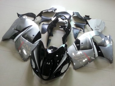 Shop 1996-2007 Suzuki GSXR 1300 Hayabusa Motorcycle Fairings - Glossy Black Silver Chrome Canada