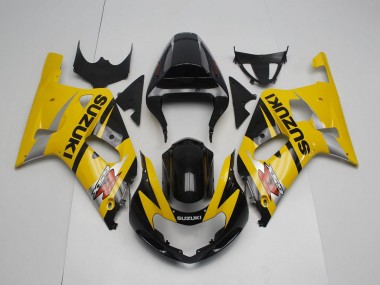Shop 2001-2003 Suzuki GSXR 600 / GSXR 750 Motorcycle Fairing - Yellow Silver Glossy Black Canada