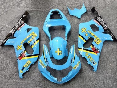 Shop 2001-2003 Suzuki GSXR 600 / GSXR 750 Motorcycle Fairings - Light Blue Yellow Black Black Rizla Canada