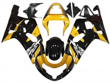 Shop 2001-2003 Suzuki GSXR 600 / GSXR 750 Motorcycle Fairings - Yellow Silver Glossy Black Canada