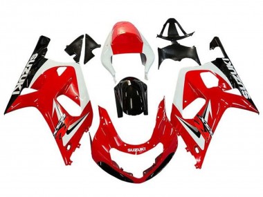Shop 2001-2003 Suzuki GSXR 600 / GSXR 750 Motorcycle Fairings - Red White Glossy Black Canada