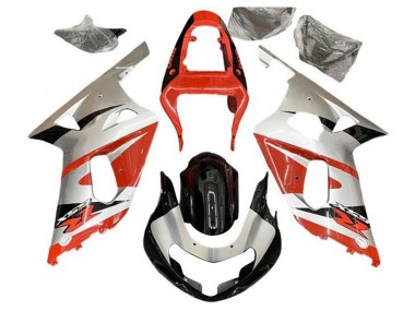 Shop 2001-2003 Suzuki GSXR 600 / GSXR 750 Motorcycle Fairings - Silver Red Glossy Black Canada