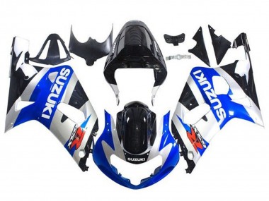 Shop 2001-2003 Suzuki GSXR 600 / GSXR 750 Motorcycle Fairings - Blue Silver Glossy Black Canada