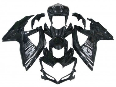 Shop 2008-2010 Suzuki GSXR 600 / GSXR 750 Motorcycle Fairings - Glossy Black Grey Canada