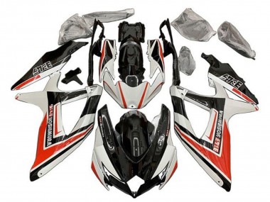 Shop 2008-2010 Suzuki GSXR 600 / GSXR 750 Motorcycle Fairings - White Orange Glossy Black Yoshimura Canada