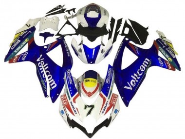Shop 2008-2010 Suzuki GSXR 600 / GSXR 750 Motorcycle Fairings - White Blue Yellow Red Voltcom 7 Canada