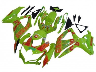 Shop 2008-2010 Suzuki GSXR 600 / GSXR 750 Motorcycle Fairings - Green Orange Rossi Canada