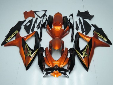 Shop 2008-2010 Suzuki GSXR 600 / GSXR 750 Motorcycle Fairings - Orange Gold Black Canada