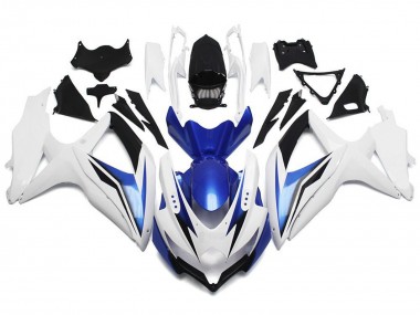 Shop 2008-2010 Suzuki GSXR 600 / GSXR 750 Motorcycle Fairing - White Blue Black Canada