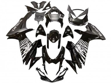 Shop 2011-2024 Suzuki GSXR 600 / GSXR 750 Motorcycle Fairings - Glossy Black Silver Canada