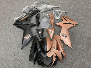 Shop 2011-2024 Suzuki GSXR 600 / GSXR 750 Motorcycle Fairings - Matte Black Copper Brown Split Canada