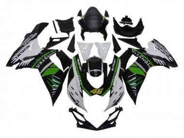 Shop 2011-2024 Suzuki GSXR 600 / GSXR 750 Motorcycle Fairings - White Green Black Monster 46 Canada