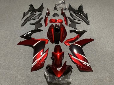 Shop 2022-2024 Yamaha YZF R3/R25 Motorcycle Fairings - Red White Glossy Black Canada