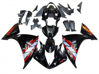 Shop 2009-2011 Yamaha YZF 1000 R1 Motorcycle Fairings - Glossy Black Silver Red Stripe Canada