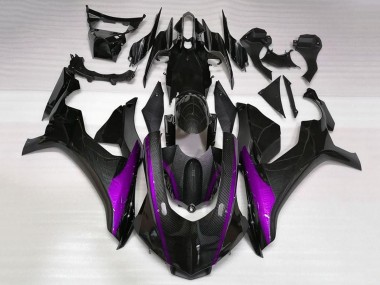 Shop 2020-2025 Yamaha YZF 1000 R1 Motorcycle Fairings - Faux Carbon Fiber Purple Stripe Canada