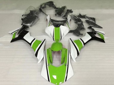 Shop 2020-2025 Yamaha YZF 1000 R1 Motorcycle Fairing - White Green Glossy Black Canada
