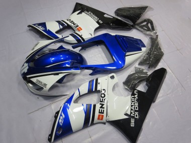 Shop 1998-1999 Yamaha YZF 1000 R1 Motorcycle Fairings - White Blue Glossy Black ENEOS Semakin Didepan Canada