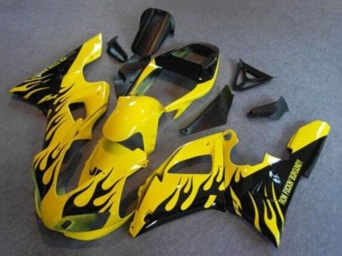 Shop 1998-1999 Yamaha YZF 1000 R1 Motorcycle Fairings - Yellow Black Flame Canada