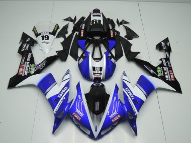 Shop 2004-2006 Yamaha YZF 1000 R1 Motorcycle Fairings - Blue White Black Fimer Yamalube Canada