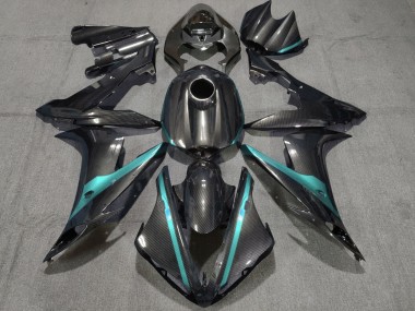 Shop 2004-2006 Yamaha YZF 1000 R1 Motorcycle Fairings - Carbon Fiber Style Teal Green Canada