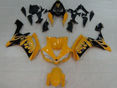 Shop 2007-2008 Yamaha YZF 1000 R1 Motorcycle Fairings - Yellow Black Flame Canada