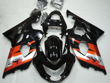 Shop 2004-2005 Suzuki GSXR 600 / GSXR 750 Motorcycle Fairings - Glossy Black Orange White with Decal Canada