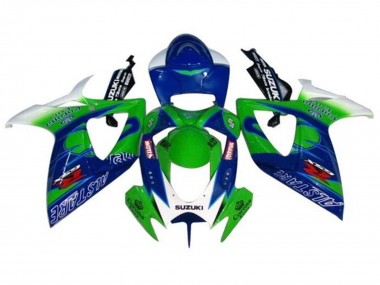Shop 2006-2007 Suzuki GSXR 600 / GSXR 750 Motorcycle Fairings - White Blue Green Alstare Canada