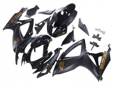 Shop 2006-2007 Suzuki GSXR 600 / GSXR 750 Motorcycle Fairings - Matte Black Glossy Black Gold Canada