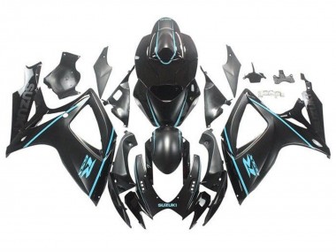 Shop 2006-2007 Suzuki GSXR 600 / GSXR 750 Motorcycle Fairings - Matte Black Turquoise Blue Canada