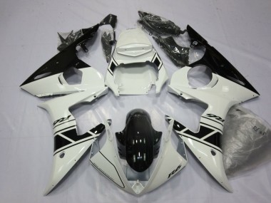 Shop 2003-2004 Yamaha YZF R6 Motorcycle Fairings - White Glossy Black Canada