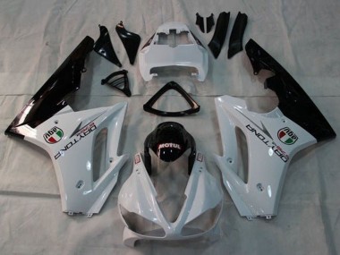 Shop 2009-2012 Triumph Daytona 675 Triple Motorcycle Fairings - White Glossy Black Motul Canada