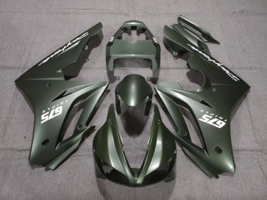 Shop 2009-2012 Triumph Daytona 675 Triple Motorcycle Fairings - Matte Green White Canada