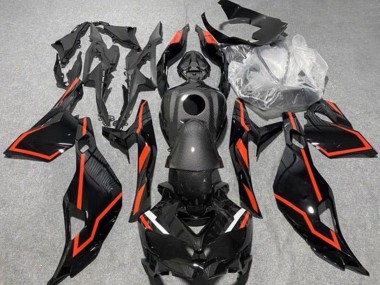 Shop 2019-2026 Kawasaki ZX4R ZX-4RR Motorcycle Fairings - Faux Carbon Fiber Black Red Canada
