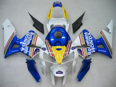 Shop 2005-2006 Honda CBR600RR Motorcycle Fairings - Blue White Yellow Rothmans Canada