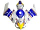 2004-2005 Honda CBR1000RR Motorcycle Fairings - White Blue Yellow Rothmans Canada