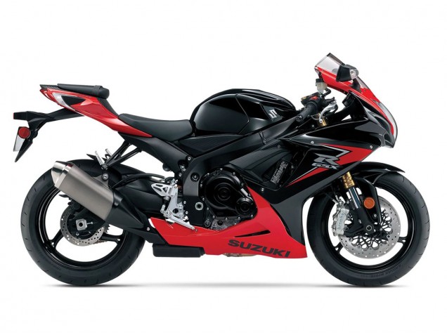 2011-2024 Suzuki GSXR 600/750 Motorcycle Fairings - Red Glossy Black Canada