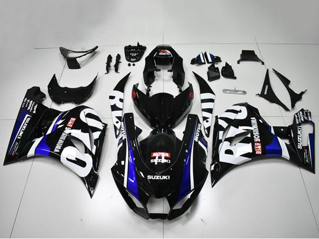 2017-2025 Suzuki GSXR 1000 Motorcycle Fairings - Black White Blue Motul Canada